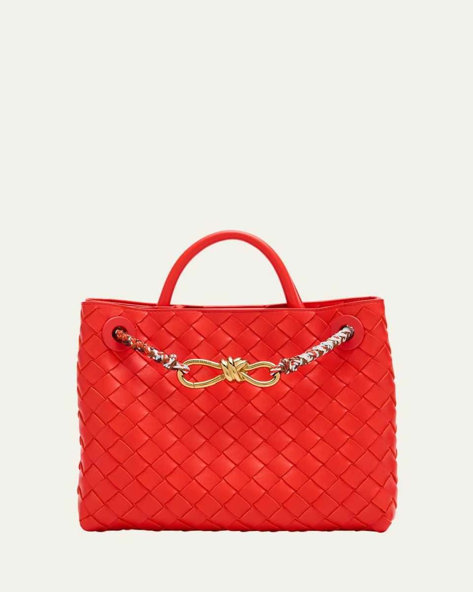 Andiamo Small Leather Top-Handle Bag